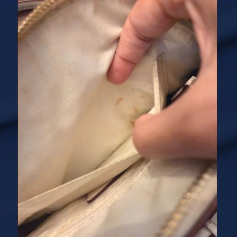 Coach CORA Dome Debossed Leather Mini Off white Bag - Picture 9 of 9